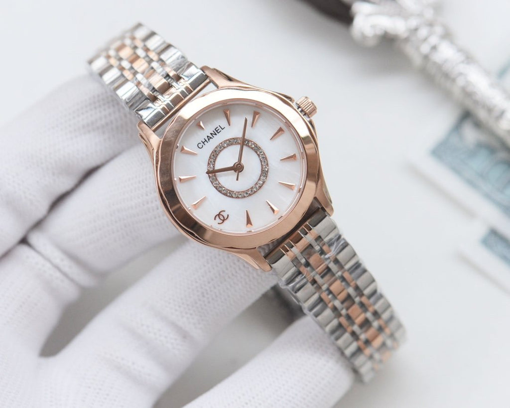Chanel Rose Gold White Dial Bracelet Watch — hero