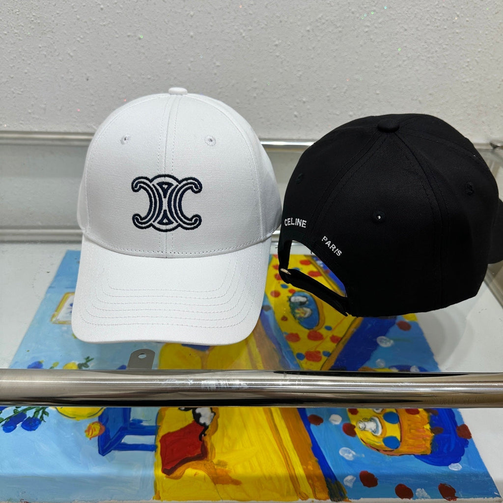 Celine Baseball Cap - White / Black